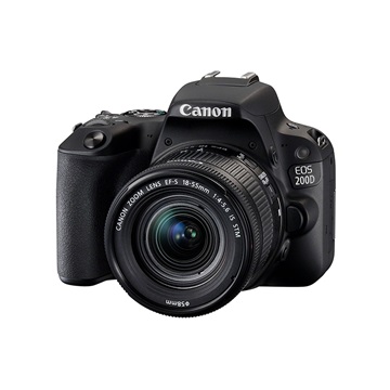 PHO Canon EOS 200D kit EF 18-55mm IS objektívvel - Fekete