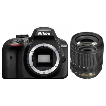 PHO Nikon D3400 kit 18-105 VR objektívvel- Fekete