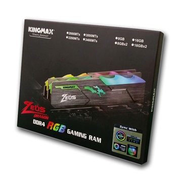 Kingmax DDR4 2666MHz 8GB Gaming Zeus Dragon RGB CL17 1,35V
