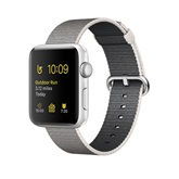 SMW Apple Watch Series2 38mm Aluminium ház ezüst - Gyöngyszürke szőtt műanyag szíj
