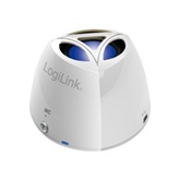 LogiLink SP0024W Hordozható hangszóró mikrofonnal - Fehér
