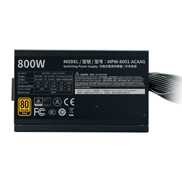 Cooler Master 800W - G800 Gold - MPW-8001-ACAAG-NL - Bulk