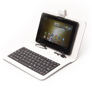 Omega OCT7KBIWH Billentyűzet HU + tok 7" tablet tartó - Fehér
