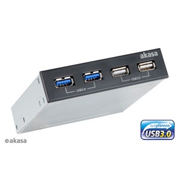 Akasa - 3,5" - InterConnect S - USB3.0, USB2.0 4portos belső hub - AK-ICR-12V3
