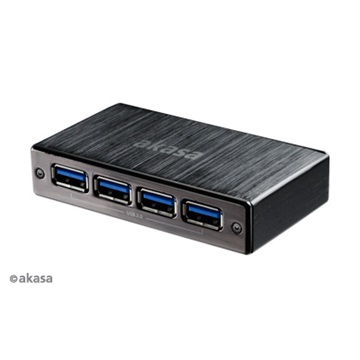 Akasa - Connect 4SV - USB3.0 4portos hub - AK-HB-10BK