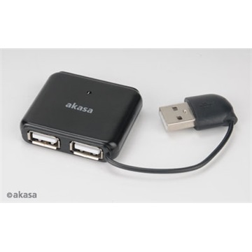 Akasa - Connect 4S - USB2.0 4portos hub - AK-HB-07BK
