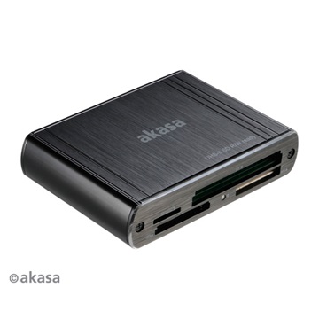 USB Akasa - USB3.0 4portos kártyaolvasó - AK-CR-08BK