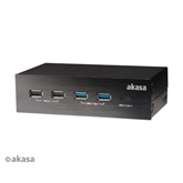 Akasa - 5,25" - InterConnect GX - 5,25" belső hub USB3.1 - AK-HC-11BK