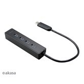 Akasa Connect 4XS - 4 portos USB-elosztó - AK-HB-08BK