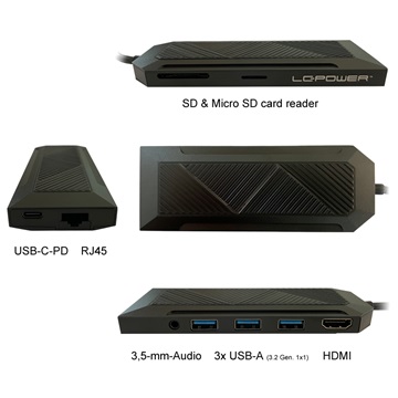 LC Power LC-HUB-C-MULTI-6-RGB - USB elosztó