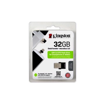 Kingston 32GB microUSB3.0 / USB3.0 Fekete Pendrive - DTDUO3/32GB