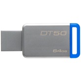 Kingston 64GB USB3.0 Ezüst-Kék Pendrive - DT50/64GB