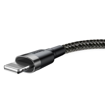 Baseus Cafule USB- iPhone adat/töltőkábel 2,4A , 1m, szürke-fekete