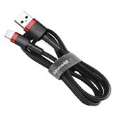 Baseus Cafule USB- iPhone adat/töltőkábel 1.5A , 2m, piros-fekete