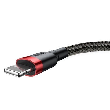 Baseus Cafule USB- iPhone adat/töltőkábel 1.5A , 2m, piros-fekete