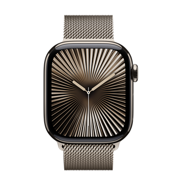 Apple Watch S10 Cellular 42mm Natural Titanium Case with Natural Milanese Loop