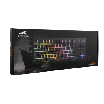 Baracuda BGK-01114B KRILL vezetékes membrán gamer billentyűzet - fekete - US