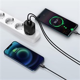 Baseus Compact Quick Charger U+C 20W hálózati gyorstöltő, fekete