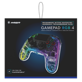 Snakebyte PS4 GamePad RGB 4 - vezeték nélküli kontroller - átlátszó