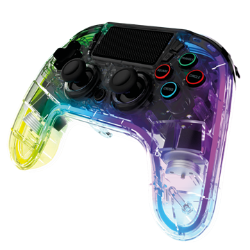 Snakebyte PS4 GamePad RGB 4 - vezeték nélküli kontroller - átlátszó