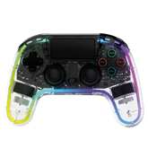 Snakebyte PS4 GamePad RGB 4 - vezeték nélküli kontroller - átlátszó