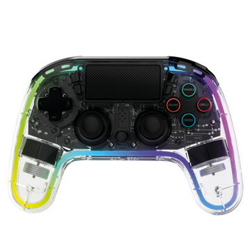 Snakebyte PS4 GamePad RGB 4 - vezeték nélküli kontroller - átlátszó