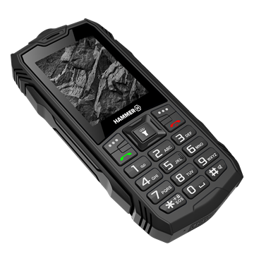 HAMMER Rock 2,4" Dual SIM csepp-, por- és ütésálló mobiltelefon - fekete - Bontott, karcos, dobozsérült termék