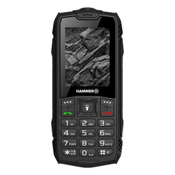 HAMMER Rock 2,4" Dual SIM csepp-, por- és ütésálló mobiltelefon - fekete - Bontott, kipróbált termék