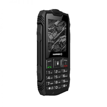 HAMMER Rock 2,4" Dual SIM csepp-, por- és ütésálló mobiltelefon - fekete - Bontott, tesztelt termék