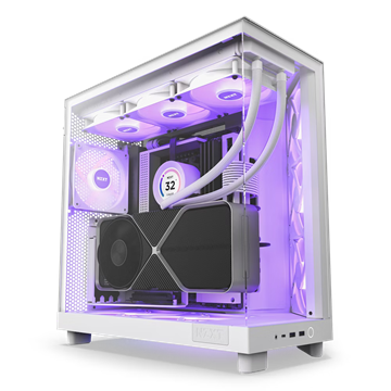 NZXT Midi - H6 Flow RGB - Matt fehér - CC-H61FW-R1