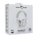 White Shark GH-2440W/G PARROT gamer fejhallgató mikrofonnal - fehér/szürke