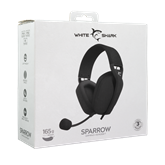 White Shark GH-2443B SPARROW gamer fejhallgató mikrofonnal - fekete