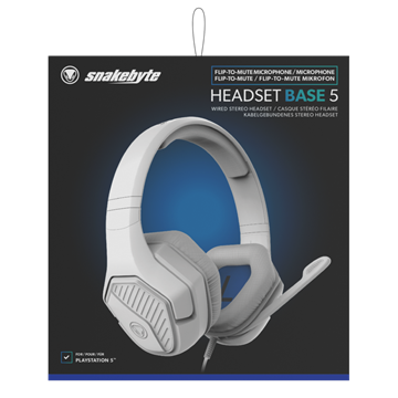 Snakebyte PS5 HeadSet Base 5 fejhallgató - fehér