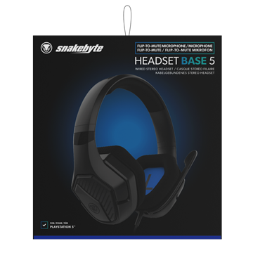 Snakebyte PS5 HeadSet Base 5 fejhallgató - fekete