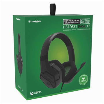 Snakebyte Xbox Series X Headset Base X fejhallgató - hivatalos MICROSOFT license - fekete