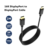 Akasa 16K DisplayPort kábel - 2m - AK-CBDP27-20BK