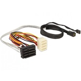 Delock 83390 mini SAS HD x 4 SFF 8643 apa > 4 x SAS 29pin SFF 8482 anya kábel - 0,5m