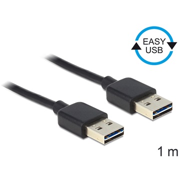 Delock 83460 EASY - USB 2.0 - A apa/apa kábel - 1m