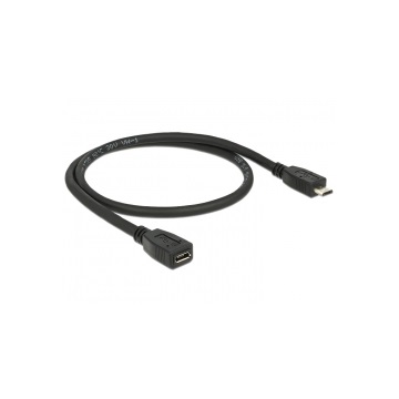 Delock 83567 microB csatl. dugó > USB2.0 microB bővítőkábel - 0,5m