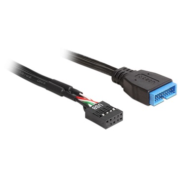 Delock 83776 USB2.0 anya > USB3.0 apa kábel - 0,45m