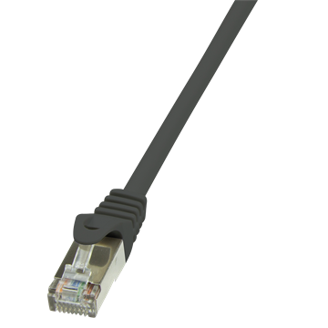 LogiLink CP1033S Cat5e F/UTP patch kábel - Fekete - 1m