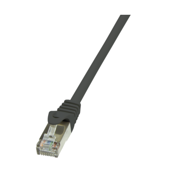 LogiLink CP2023S Cat6 F/UTP patch kábel - Fekete - 0,5m