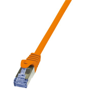 LogiLink CQ3028S Cat6A S/FTP lapos patch kábel - Narancssárga - 0,5m