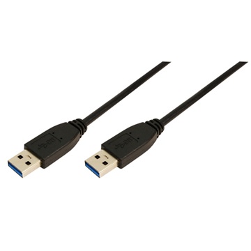 LogiLink CU0039 USB 3.0 A - A kábel - Fekete - 2m