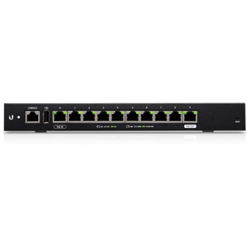 Ubiquiti EdgeRouter 10X, gigabites, 10x RJ45, 1xPoE kimenet