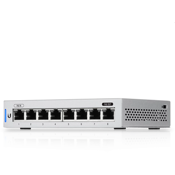 Ubiquiti UniFi Switch, 8-portos, 1xPoE passtrough