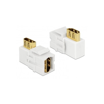 Delock 86359 HDMI anya > HDMI anya 90° elfordított Keystone modul - Fehér