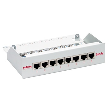 Roline STP Cat5e 8Port patch panel - Szürke