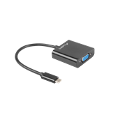 Lanberg USB-C(M) 3.1->VGA(F) adapter kábel 15cm fekete