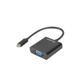 Lanberg USB-C(M) 3.1->VGA(F) adapter kábel 15cm fekete